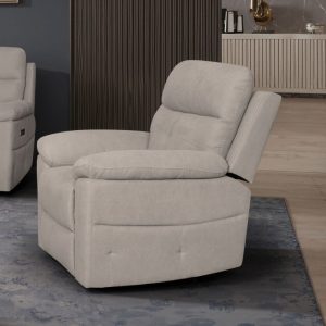 Poltrona Kayde recliner elettrico in tessuto Mia 103-05 beige