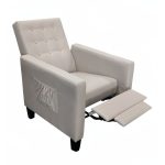 Poltrona Malea recliner 4 punti massaggianti in tessuto beige