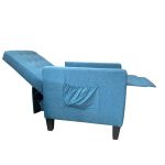 Poltrona Malea recliner 4 punti massaggianti in tessuto blu