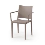 Poltrona Mosk polipropilene tortora set 4 pezzi