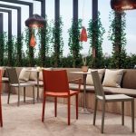 Poltrona Mosk polipropilene tortora set 4 pezzi