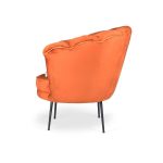 Poltrona Orel in velluto arancio Riviera 09