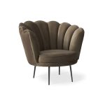 Poltrona Orel in velluto caffè Riviera 04