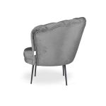 Poltrona Orel in velluto grigio Riviera 20