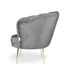 Poltrona Orel in velluto grigio Riviera 20