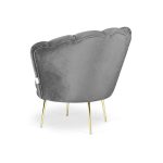 Poltrona Orel in velluto grigio Riviera 20