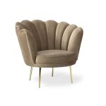 Poltrona Orel in velluto nocciola Riviera 02