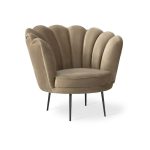 Poltrona Orel in velluto nocciola Riviera 02