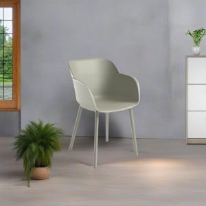 Poltrona Shell-P grigio cemento set 4 pezzi