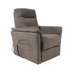 Poltrona alza persona Alessia 2 motori con roller bar in tessuto Barrel 21 tortora