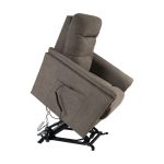 Poltrona alza persona Alessia 2 motori con roller bar in tessuto Barrel 21 tortora