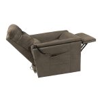 Poltrona alza persona Alessia 2 motori con roller bar in tessuto Barrel 21 tortora