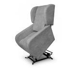 Poltrona alza persona Lift 2 motori con roller bar in tessuto Giulia 9712 light gray