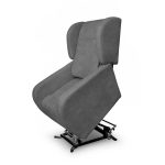 Poltrona alza persona Lift 2 motori con roller bar in tessuto Giulia 9713 grigio