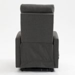 Poltrona alzapersona Lorena un motore in tessuto grigio