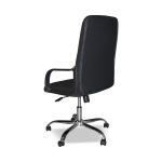 Poltrona da ufficio CR106H in tessuto nero e base cromata