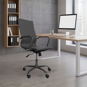 Poltrona da ufficio NuviaH con schienale altro colore grigio