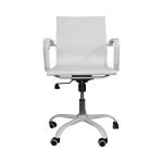 Poltrona da ufficio NuviaS con schienale basso colore bianco