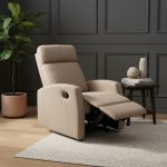 Poltrona relax Giada manuale tessuto tortora