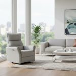 Poltrona relax Softwave recliner elettrico in tessuto G268 grigio