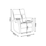 Poltrona relax Softwave recliner elettrico in tessuto G270 camel