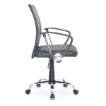 Poltrona ufficio Asgar base cromata nera