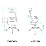 Poltrona ufficio Ica con schienale in rete e poggiatesta regolabile colore bianco