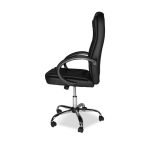 Poltrona ufficio presidenziale Millard ergonomica in ecopelle nero