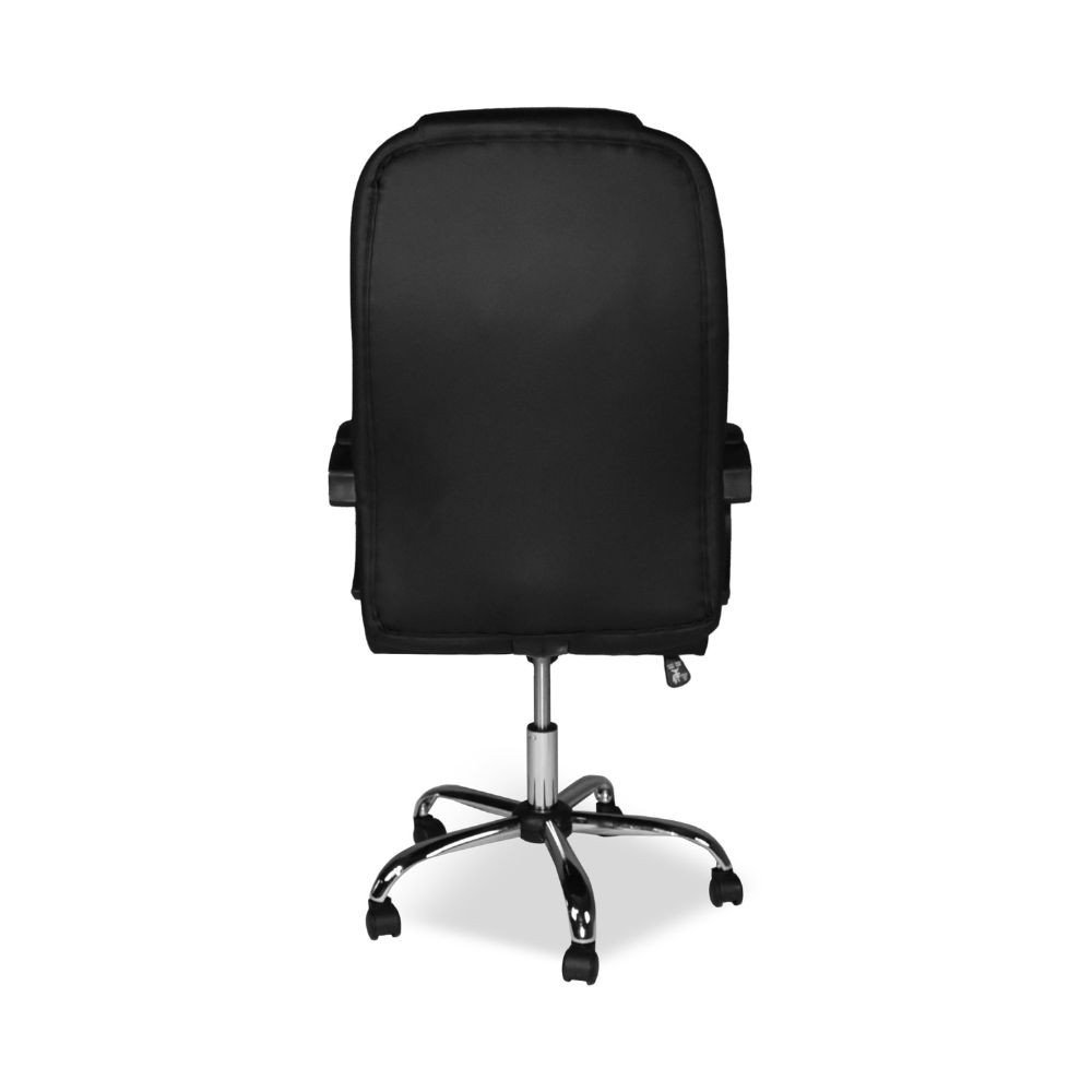 Poltrona ufficio presidenziale Millard ergonomica in ecopelle nero