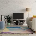 Porta TV Pipralla antracite 110x30x40h