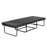 Pouf letto singolo pieghevole Vega tessuto colore tortora