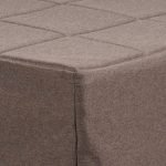Pouf letto singolo pieghevole Vega tessuto colore tortora