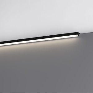 Profilo illuminazione LED Walk bagno 600 mm nero opaco