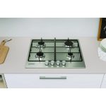Indesit Piano Cottura 4 Fuochi a Gas Larghezza 58 cm in Acciaio Inox colore Inox - THP 642 IX/I 1