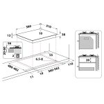Indesit Piano Cottura 4 Fuochi a Gas Larghezza 58 cm in Acciaio Inox colore Inox - THP 642 IX/I 1