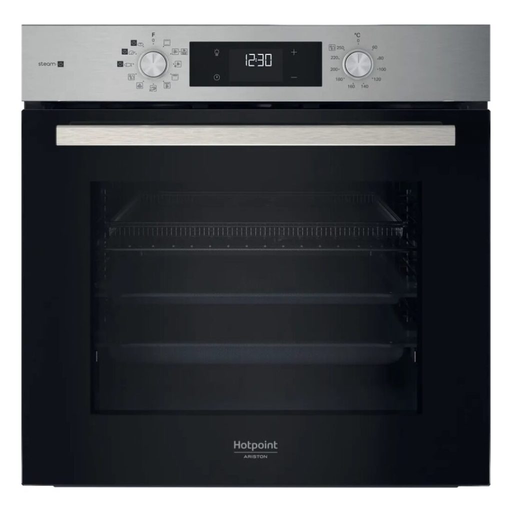 Hotpoint Ariston Forno Elettrico da Incasso Ventilato Multifunzione con Grill e Cottura a Vapore 71 Litri 60 cm Classe A+ colore Nero e Acciaio Inox - HAO 258HSU1F X