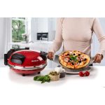 Forno Pizza Elettrico ARIETE Potenza 1200 Watt Timer con Pietra Refrattaria colore Rosso - 0909/00