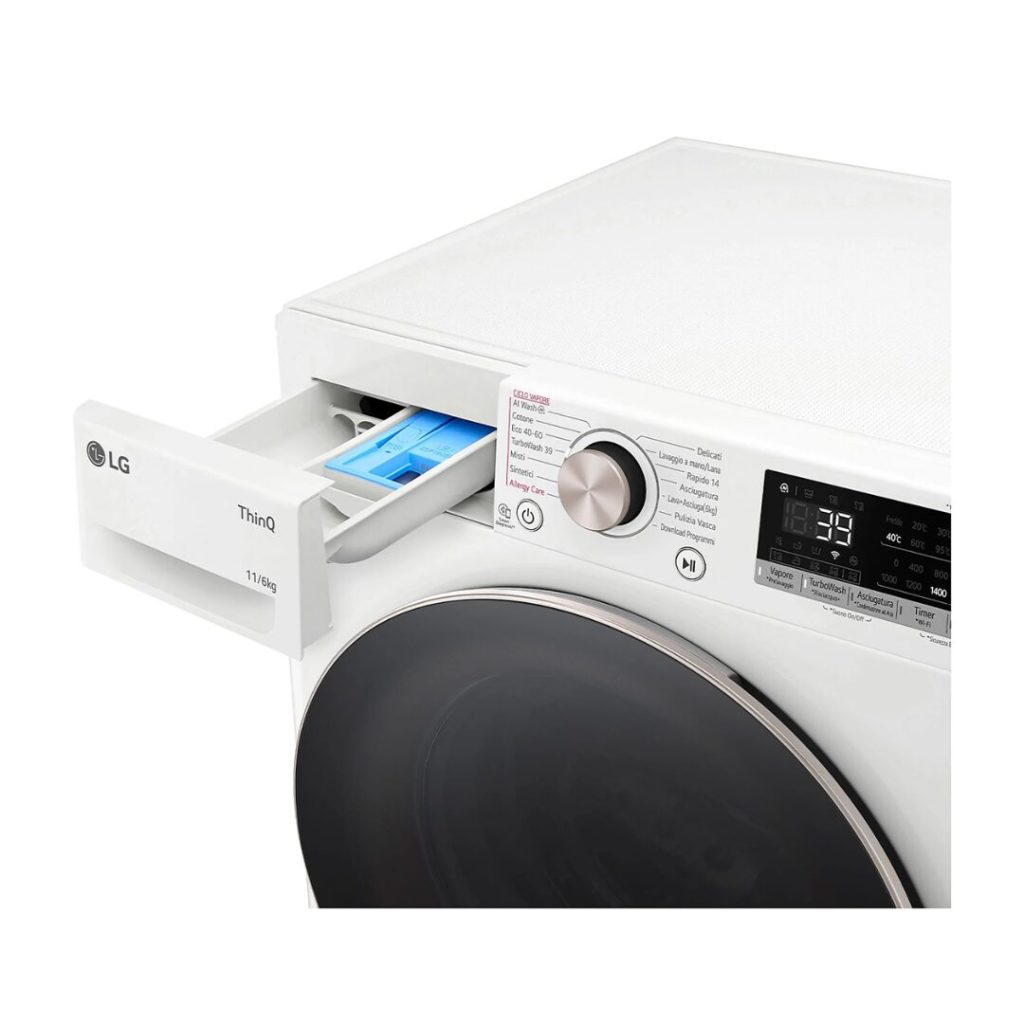 Lavasciuga LG 11+6 Kg 1400 giri Inverter Funzione Vapore - D4r7011tsw