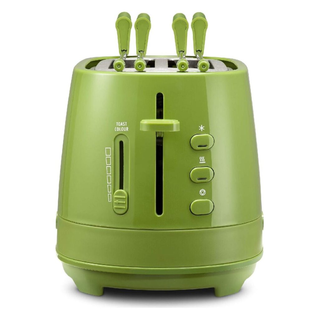 Tostapane con pinze DE LONGHI 2 Fette 550 Watt verde - Ctlap2203