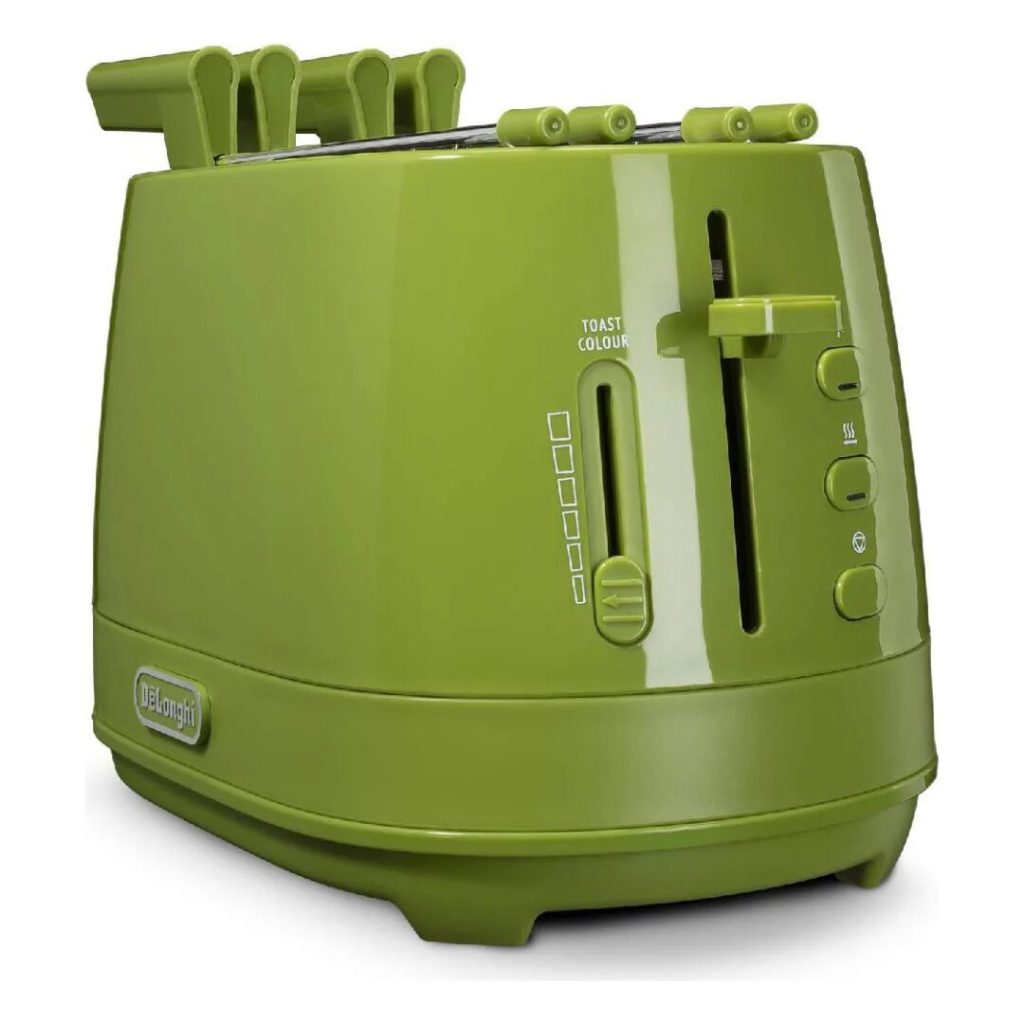 Tostapane con pinze DE LONGHI 2 Fette 550 Watt verde - Ctlap2203