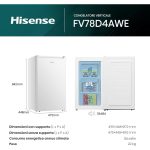 Congelatore a Cassetti Verticale HISENSE 61 Litri - FV78D4AWE