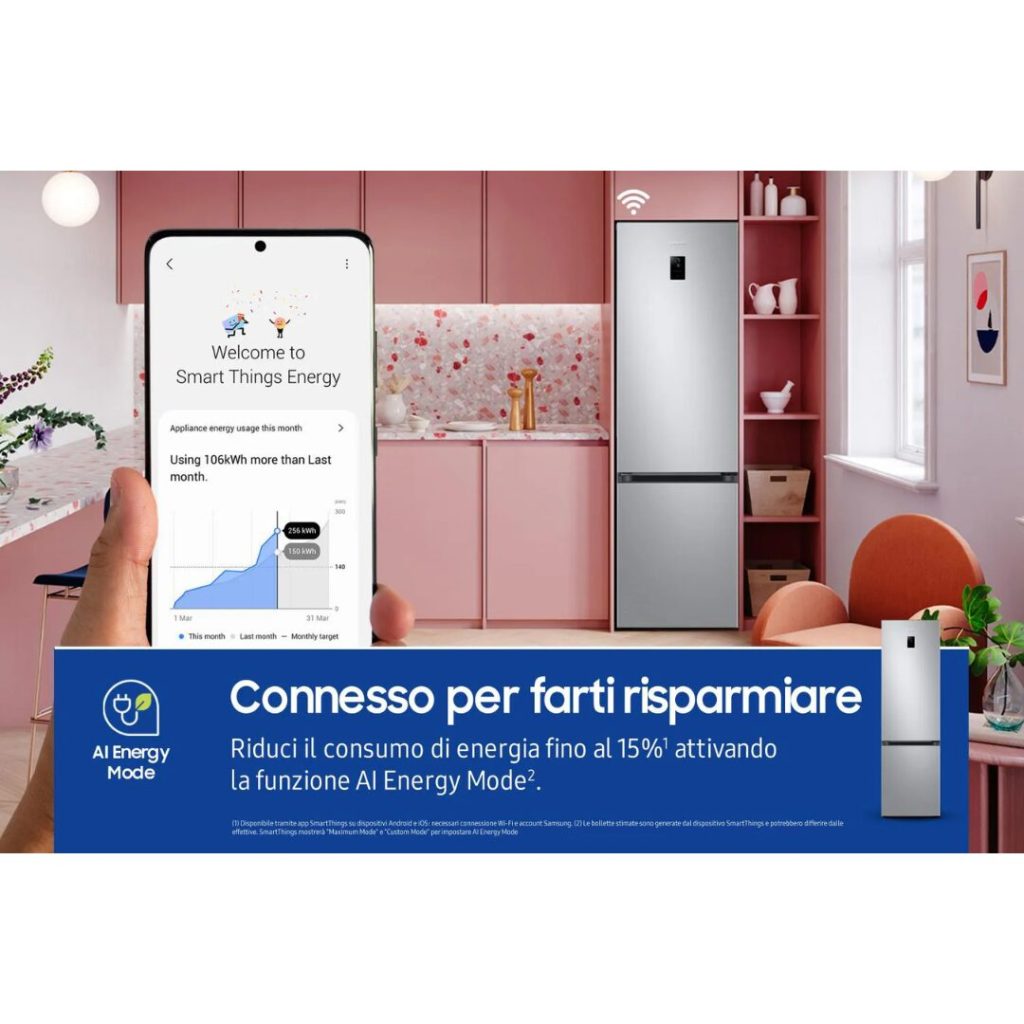 Frigorifero Combinato SAMSUNG No Frost390 Litri - RB38C672CS