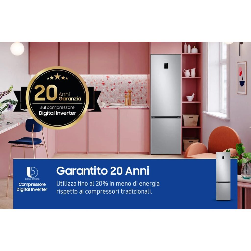 Frigorifero Combinato SAMSUNG No Frost390 Litri - RB38C672CS