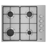 Piano Cottura 4 Fuochi BEKO a Gas 60 cm colore Inox - HIGG641C3SX