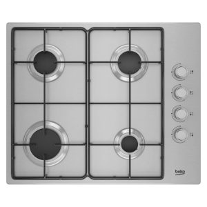 Piano Cottura 4 Fuochi BEKO a Gas 60 cm colore Inox - HIGG641C3SX