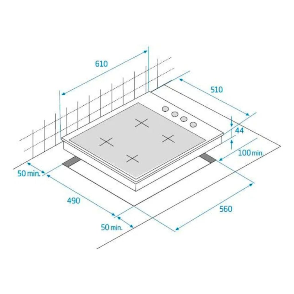 Piano Cottura 4 Fuochi BEKO a Gas 60 cm colore Inox - HIGG641C3SX