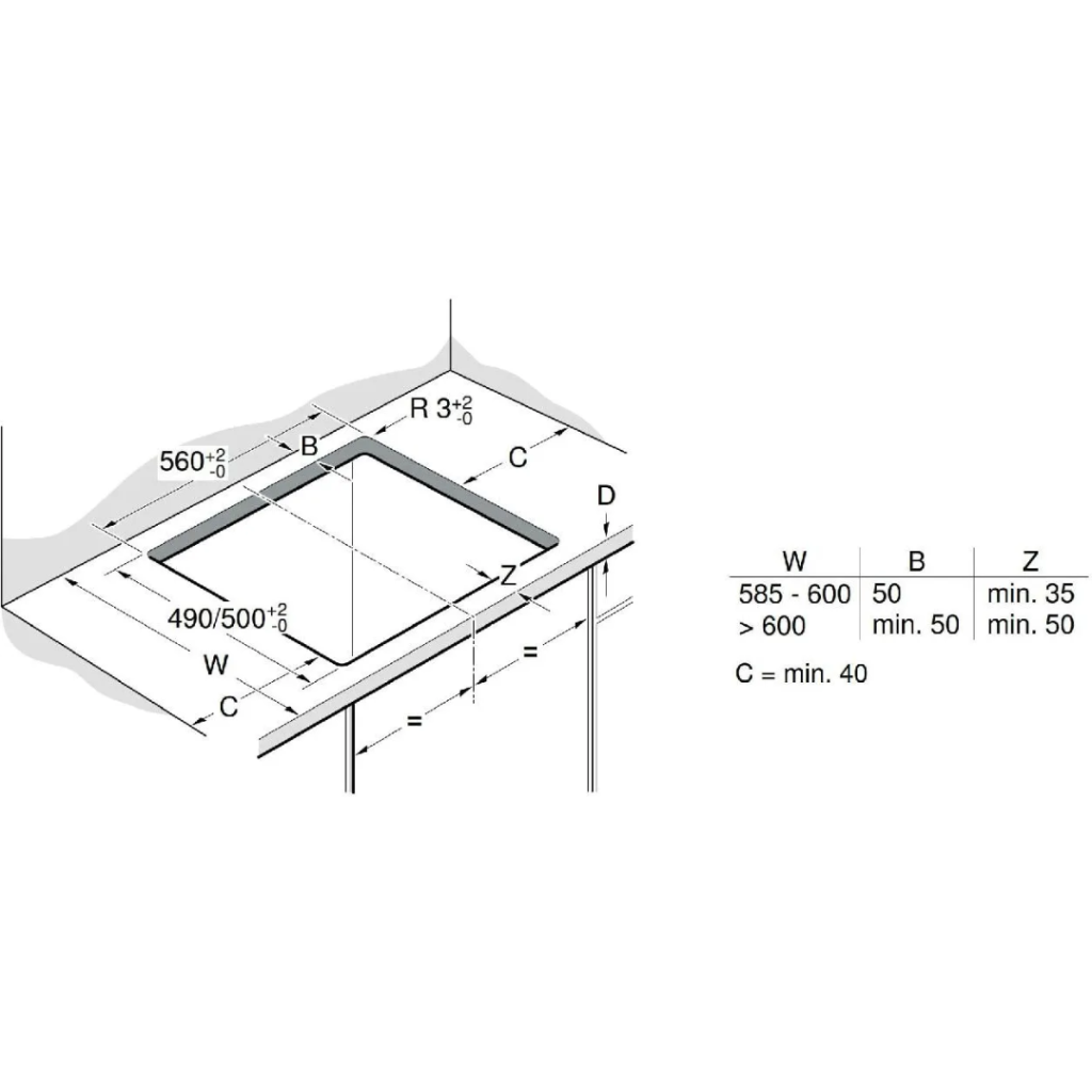 Piano Cottura Induzione 4 Fuochi BOSCH Larghezza 56 cm Piano in vetroceramica - PUG611AA5E