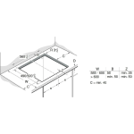 Piano Cottura Induzione 4 Fuochi BOSCH Larghezza 56 cm Piano in vetroceramica - PUG611AA5E