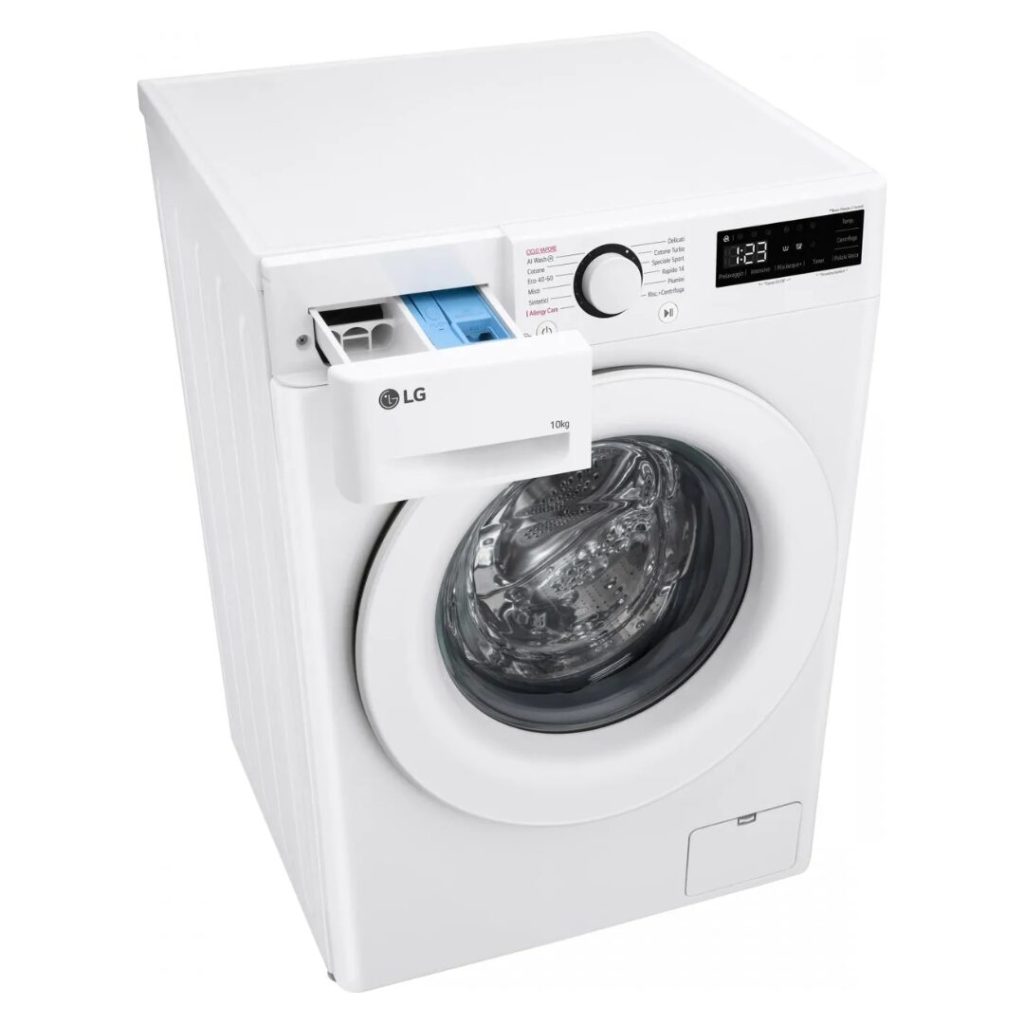 Lavatrice LG 10 Kg Classe A Centrifuga 1400 giri Motore Inverter Vapore AI DD - F4R3010NSWW