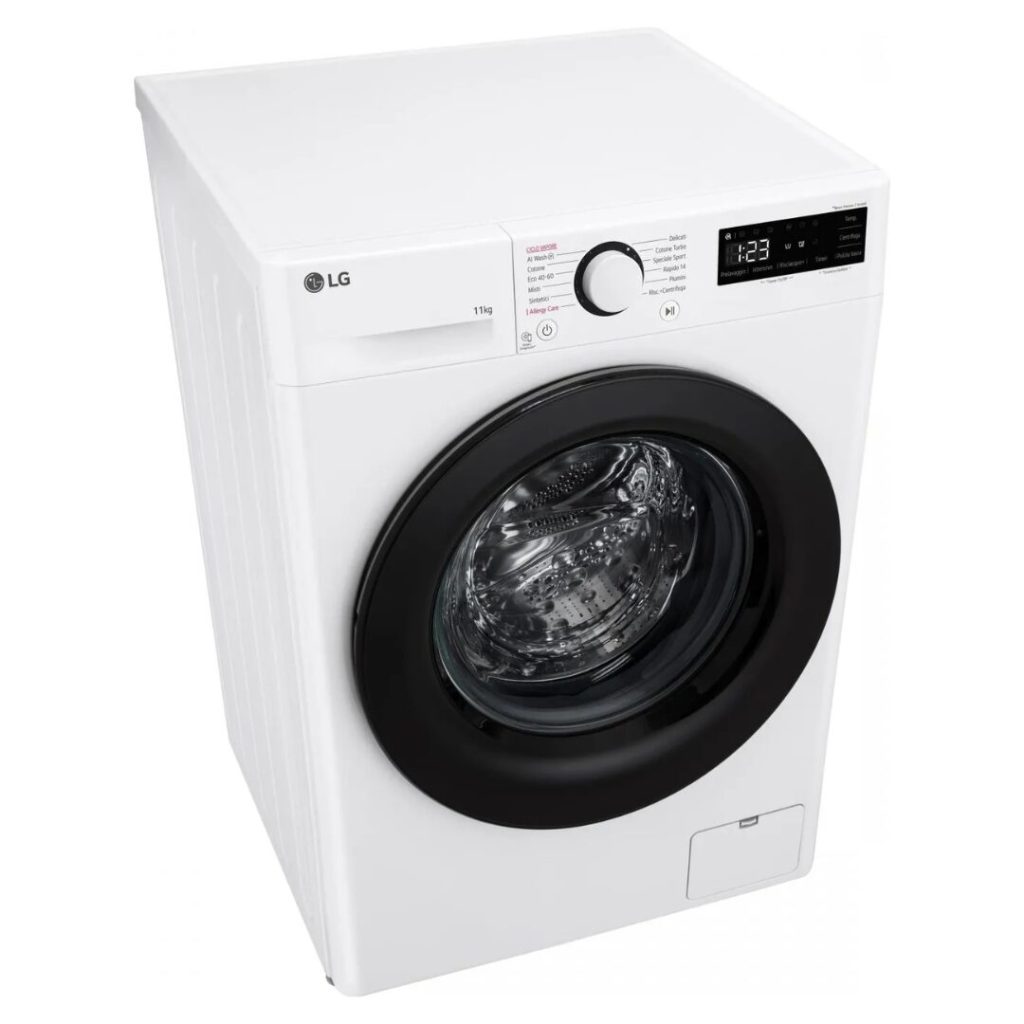 Lavatrice LG 11 Kg Classe A Profondità 57 cm Centrifuga 1400 giri Inverter Funzione Vapore - F4R3011NSWB